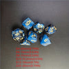 7-Piece Galaxy Style Dice Set - Premium, Precision-Crafted Faceted Dice for Immersive TRPG and Dungeons & Dragons Board Games - Ideal Gift for Gamers and D&D Enthusiasts