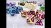 7-Piece Metal Dice Set - Premium Quality & Unique Design for RPG Board Games - Dazzling Blue-Purple Mix, Unmatched Craftsmanship, Perfect for Fantasy Adventures
