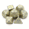 7pcs Creative Hollow Double Line Pattern Metal Dice Set - Perfect for Dungeons & Dragons, RPG, MTG, and Casino Games!
