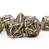 7pcs Premium Metal Yellow Skull Polyhedral Dice Set - High-Quality, Durable, and Accurate for Role-Playing Games, Board Games, and Fantasy Adventures - Perfect for Gamers and Collectors