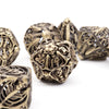 7pcs Premium Metal Yellow Skull Polyhedral Dice Set - High-Quality, Durable, and Accurate for Role-Playing Games, Board Games, and Fantasy Adventures - Perfect for Gamers and Collectors