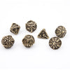 7pcs Premium Metal Yellow Skull Polyhedral Dice Set - High-Quality, Durable, and Accurate for Role-Playing Games, Board Games, and Fantasy Adventures - Perfect for Gamers and Collectors