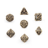7pcs Premium Metal Yellow Skull Polyhedral Dice Set - High-Quality, Durable, and Accurate for Role-Playing Games, Board Games, and Fantasy Adventures - Perfect for Gamers and Collectors