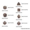7pcs Coppery Skull Metal Dice Set - Crafted with Premium Metal, Unique Hollow Polyhedral Design, and Exquisite Details - Ideal for Immersive Role-Playing, RPG, Board Games, and Card Games