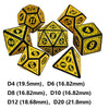 Premium 7-Die Polyhedral Dice Set - Enhanced Gaming Experience for TRPG, DND & Board Games - Ideal for Beginners & Pros, Includes D4, D6, D8, D10, D12, D20 - Perfect Math Game Tool & Unforgettable Gaming Gift