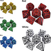 Premium 7-Die Polyhedral Dice Set - Enhanced Gaming Experience for TRPG, DND & Board Games - Ideal for Beginners & Pros, Includes D4, D6, D8, D10, D12, D20 - Perfect Math Game Tool & Unforgettable Gaming Gift