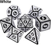 Premium 7-Die Polyhedral Dice Set - Enhanced Gaming Experience for TRPG, DND & Board Games - Ideal for Beginners & Pros, Includes D4, D6, D8, D10, D12, D20 - Perfect Math Game Tool & Unforgettable Gaming Gift