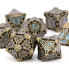 7pcs Vibrant Copper Blue Polyhedral Dice Set - Durable & Exquisite for RPG & Board Games, Ideal for Pathfinder and Unforgettable Birthday Parties