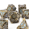7pcs Vibrant Copper Blue Polyhedral Dice Set - Durable & Exquisite for RPG & Board Games, Ideal for Pathfinder and Unforgettable Birthday Parties