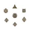 7pcs Vibrant Copper Blue Polyhedral Dice Set - Durable & Exquisite for RPG & Board Games, Ideal for Pathfinder and Unforgettable Birthday Parties