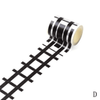 1.89inch*196.85inch Creative Transportation Railway Road And Paper Tape DIY Scrapbook Sticker Labels Craft Masking Tape Car Games