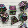 Large Metal Polyhedral DND Dice Set - Handmade, Premium Quality, Role-Play Essential for Dungeons and Dragons, MTG, Pathfinder, RPG Board Games - Perfect Gift for Adults, Cosplayers, and Gamers on Christmas, Halloween, Thanks
