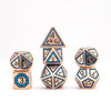 7pcs Creative Hollow Double Line Pattern Metal Dice Set - Perfect for Dungeons & Dragons, RPG, MTG, and Casino Games!