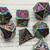 Large Metal Polyhedral DND Dice Set - Handmade, Premium Quality, Role-Play Essential for Dungeons and Dragons, MTG, Pathfinder, RPG Board Games - Perfect Gift for Adults, Cosplayers, and Gamers on Christmas, Halloween, Thanks