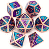 7-Piece Metal Dice Set - Premium Quality & Unique Design for RPG Board Games - Dazzling Blue-Purple Mix, Unmatched Craftsmanship, Perfect for Fantasy Adventures