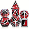 7-Piece Metal Dice Set - Premium Quality & Unique Design for RPG Board Games - Dazzling Blue-Purple Mix, Unmatched Craftsmanship, Perfect for Fantasy Adventures