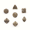 7pcs Premium Metal Yellow Skull Polyhedral Dice Set - High-Quality, Durable, and Accurate for Role-Playing Games, Board Games, and Fantasy Adventures - Perfect for Gamers and Collectors