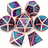 7-Piece Metal Dice Set - Premium Quality & Unique Design for RPG Board Games - Dazzling Blue-Purple Mix, Unmatched Craftsmanship, Perfect for Fantasy Adventures