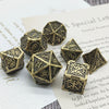 Large Metal Polyhedral DND Dice Set - Handmade, Premium Quality, Role-Play Essential for Dungeons and Dragons, MTG, Pathfinder, RPG Board Games - Perfect Gift for Adults, Cosplayers, and Gamers on Christmas, Halloween, Thanks