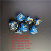 7-Piece Galaxy Style Dice Set - Premium, Precision-Crafted Faceted Dice for Immersive TRPG and Dungeons & Dragons Board Games - Ideal Gift for Gamers and D&D Enthusiasts