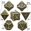 Large Metal Polyhedral DND Dice Set - Handmade, Premium Quality, Role-Play Essential for Dungeons and Dragons, MTG, Pathfinder, RPG Board Games - Perfect Gift for Adults, Cosplayers, and Gamers on Christmas, Halloween, Thanks