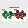 Premium 7-Die Polyhedral Dice Set - Enhanced Gaming Experience for TRPG, DND & Board Games - Ideal for Beginners & Pros, Includes D4, D6, D8, D10, D12, D20 - Perfect Math Game Tool & Unforgettable Gaming Gift