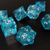 Multicolored Resin Quicksand Cthulhu Dice Set - Smooth Rolling for Dungeons & Dragons TRPG Games - Perfect Festive Gift for Gamers - Christmas, Halloween, Thanksgiving Edition