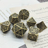 Large Metal Polyhedral DND Dice Set - Handmade, Premium Quality, Role-Play Essential for Dungeons and Dragons, MTG, Pathfinder, RPG Board Games - Perfect Gift for Adults, Cosplayers, and Gamers on Christmas, Halloween, Thanks