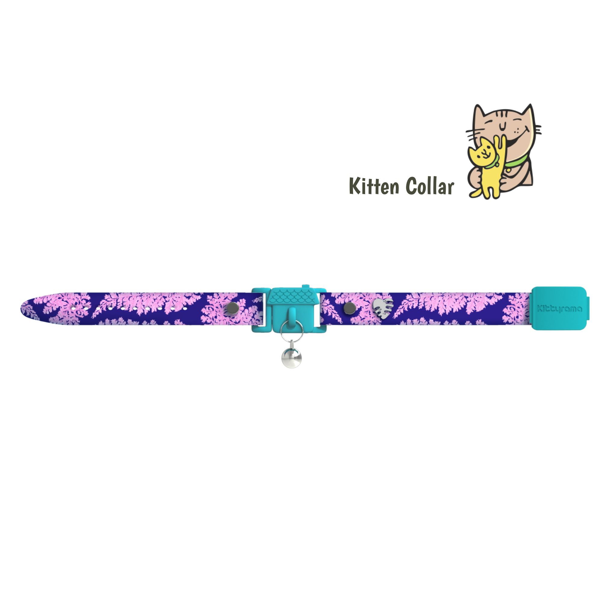 KITTYRAMA KITTEN BOTANICALS FERN COLLAR - Quick Release, Breakaway, Hypoallergenic | Shop Brit | UK Pet Shop | Cat Supplies