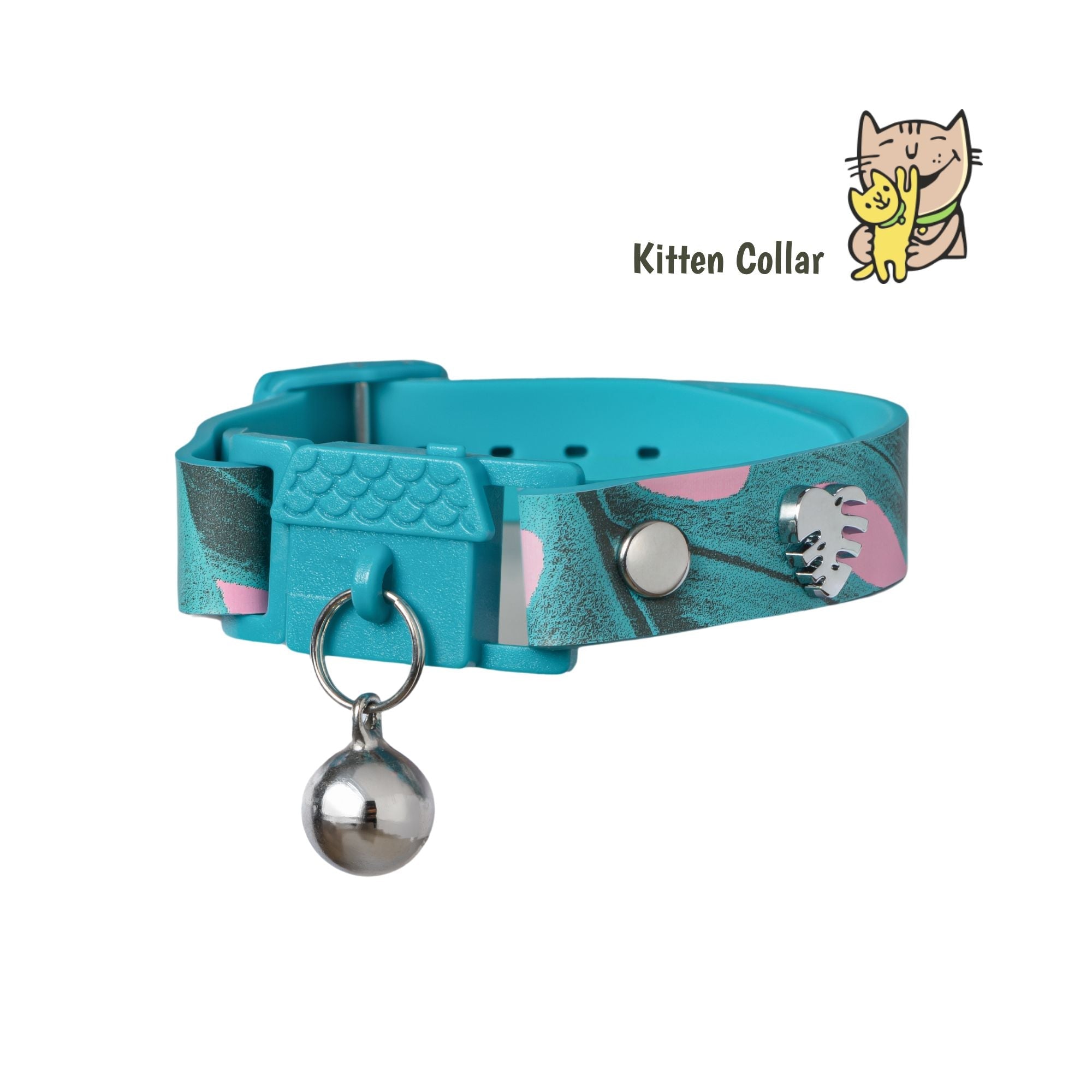 KITTYRAMA KITTEN BOTANICALS MONSTERA COLLAR - Quick Release, Breakaway, Hypoallergenic | Shop Brit | UK Pet Shop | Cat Supplies