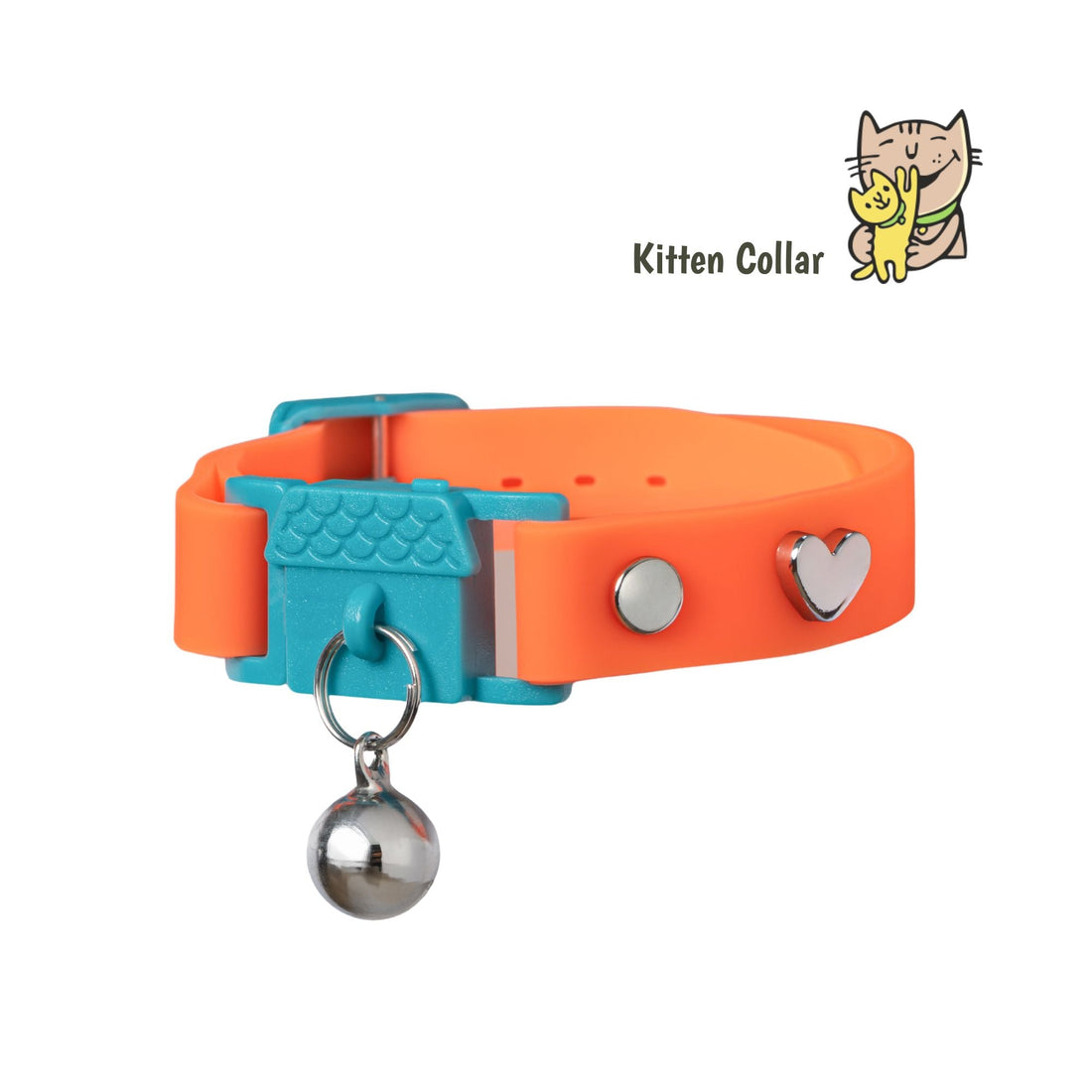 KITTYRAMA KITTEN TANGERINE COLLAR - Soft, Lightweight, Quick Release Breakaway | Shop Brit | UK Pet Shop | Cat Supplies