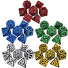 Premium 7-Die Polyhedral Dice Set - Enhanced Gaming Experience for TRPG, DND & Board Games - Ideal for Beginners & Pros, Includes D4, D6, D8, D10, D12, D20 - Perfect Math Game Tool & Unforgettable Gaming Gift