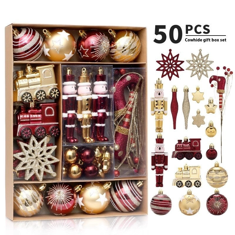 Christmas Decorations 6CM Painted PET