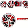 7-Piece Metal Dice Set - Premium Quality & Unique Design for RPG Board Games - Dazzling Blue-Purple Mix, Unmatched Craftsmanship, Perfect for Fantasy Adventures