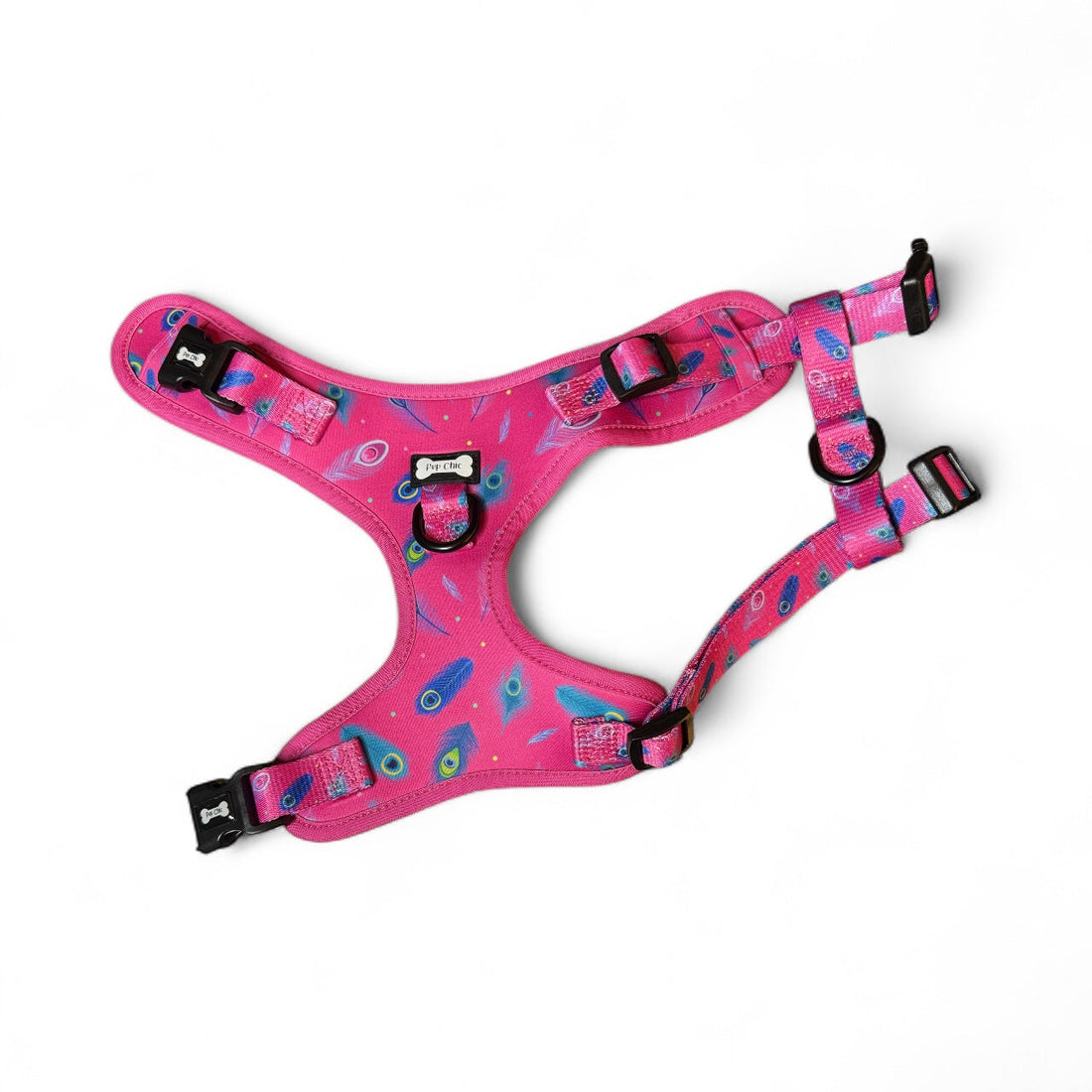 Peacock Power Step-In Adjustable Harness – Pretty, Practical & Perfect for Tiny Pups | Shop Brit | UK Pet Shop | Pet Products