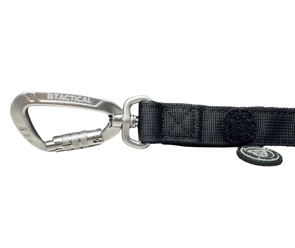 Nylon BTactical™ Carabiner Clip Lead | Midnight Black