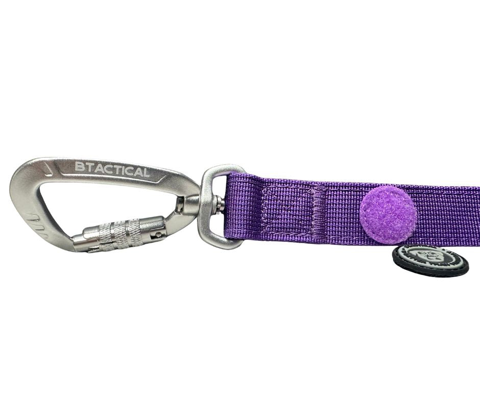 Nylon BTactical™ Carabiner Clip Lead | Lavender Purple