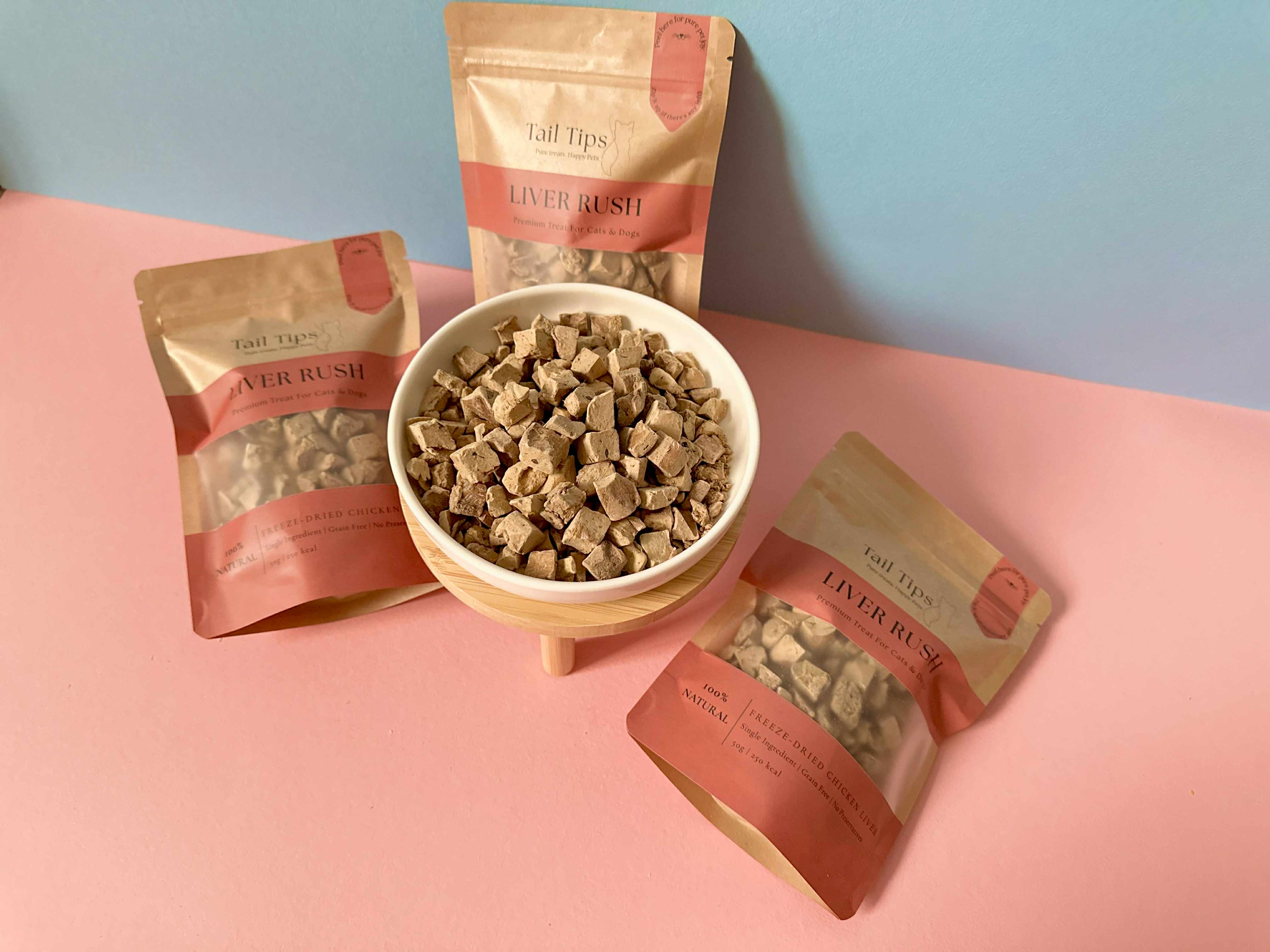 Liver Rush - 100% Freeze-Dried Chicken Liver Treats | High-Value | Tail Tips UK | Shop Brit | UK Pet Shop | Pet Treats