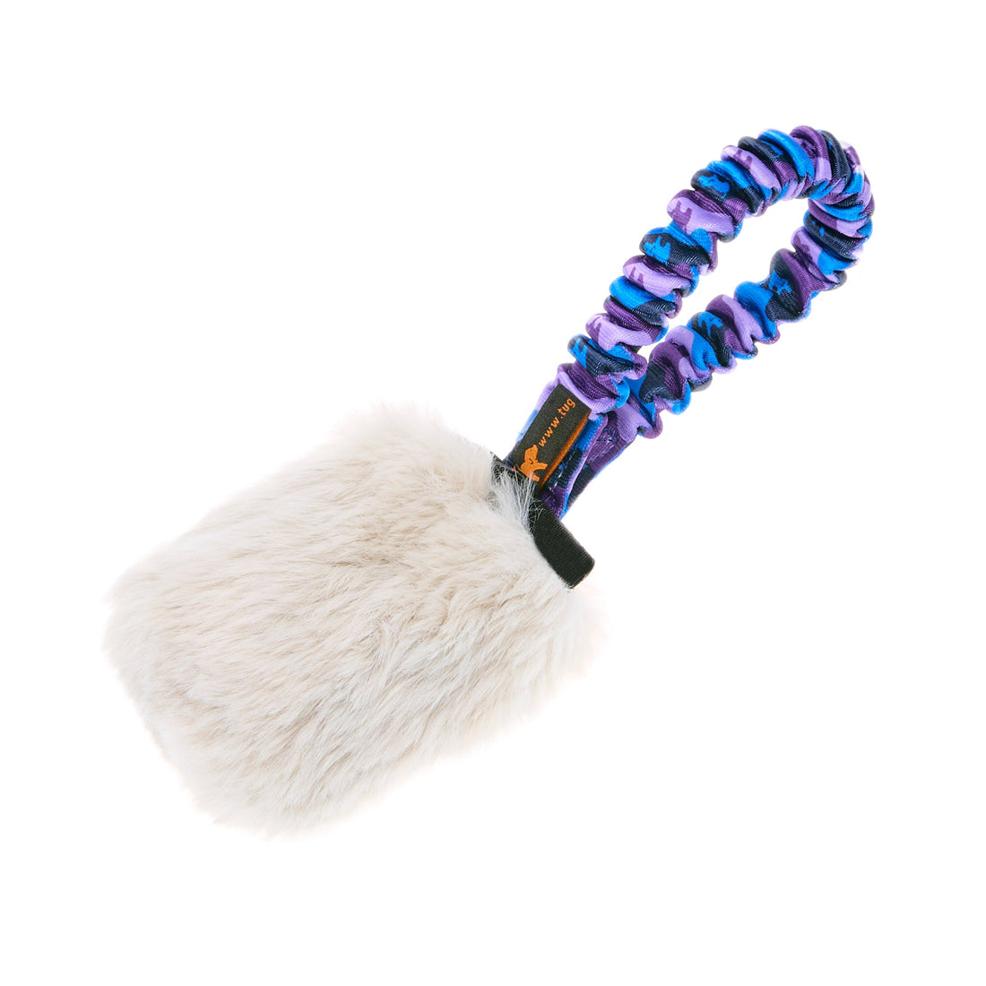 Faux Fur Pocket Bungee Squeaker | Shop Brit | UK Pet Shop | Bungee Tug Toy