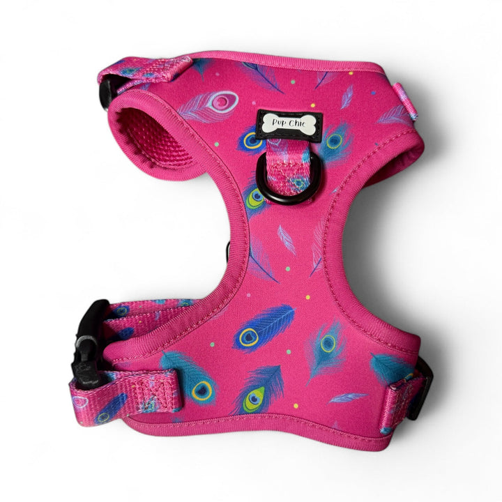 Peacock Power Step-In Adjustable Harness – Pretty, Practical & Perfect for Tiny Pups | Shop Brit | UK Pet Shop | Pet Products