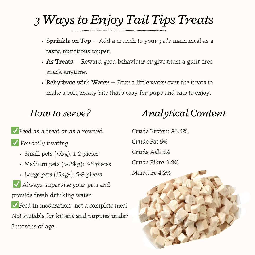 Cluck & Crunch - 100% Freeze-Dried Chicken Treats | Pure & Natural | Tail Tips UK | Shop Brit | UK Pet Shop | 