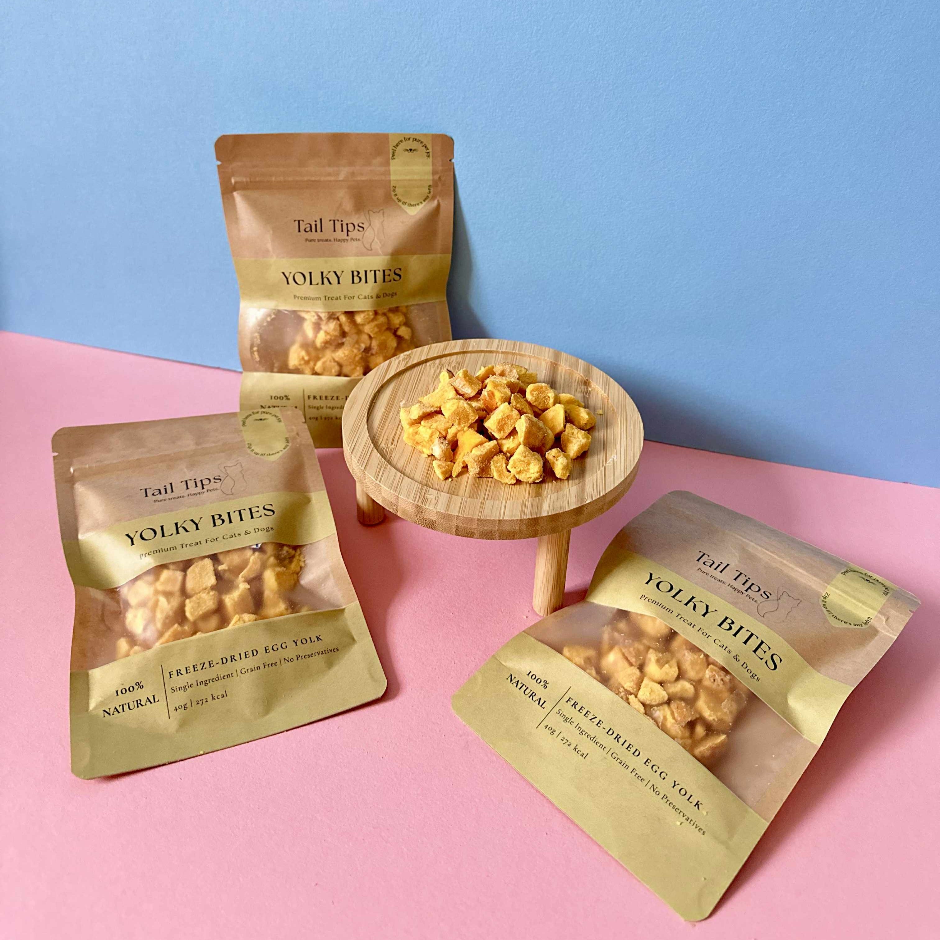Yolky Bites - 100% Freeze-Dried Egg Yolk Treats | Pure Protein | Tail Tips UK | Shop Brit | UK Pet Shop | 