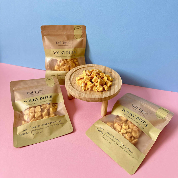 Yolky Bites - 100% Freeze-Dried Egg Yolk Treats | Pure Protein | Tail Tips UK | Shop Brit | UK Pet Shop | 