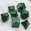 Large Metal Polyhedral DND Dice Set - Handmade, Premium Quality, Role-Play Essential for Dungeons and Dragons, MTG, Pathfinder, RPG Board Games - Perfect Gift for Adults, Cosplayers, and Gamers on Christmas, Halloween, Thanks