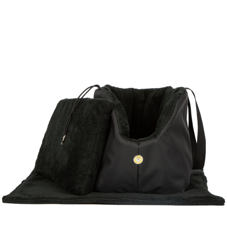 Soho Poms Black Luxury Rainy Bear Dog Carrier | Shop Brit | UK Pet Shop | Dog Carriers