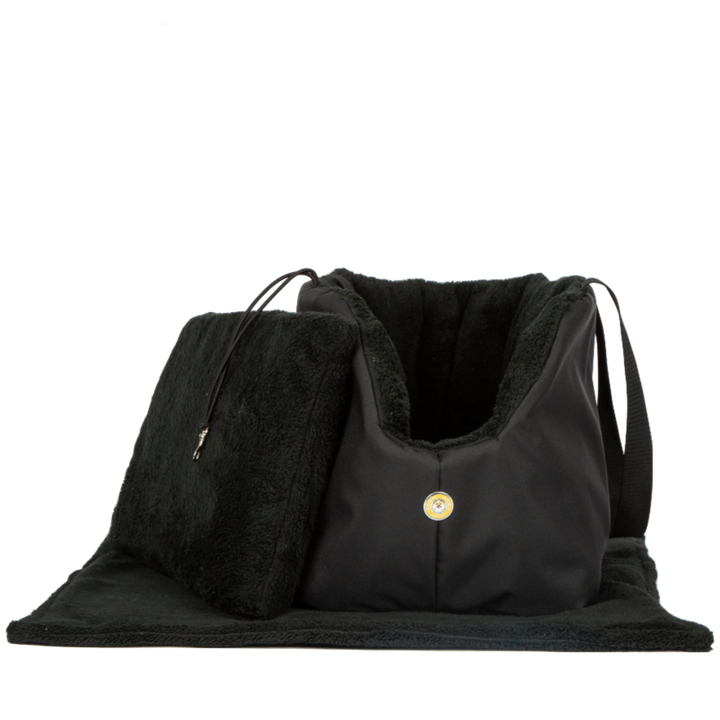 Soho Poms Black Luxury Rainy Bear Dog Carrier | Shop Brit | UK Pet Shop | Dog Carriers