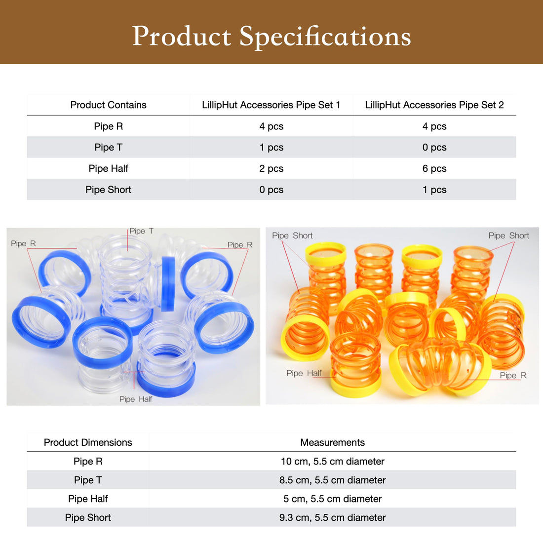 LillipHut Pipe Set | Shop Brit | UK Pet Shop | Small Pet Accessories