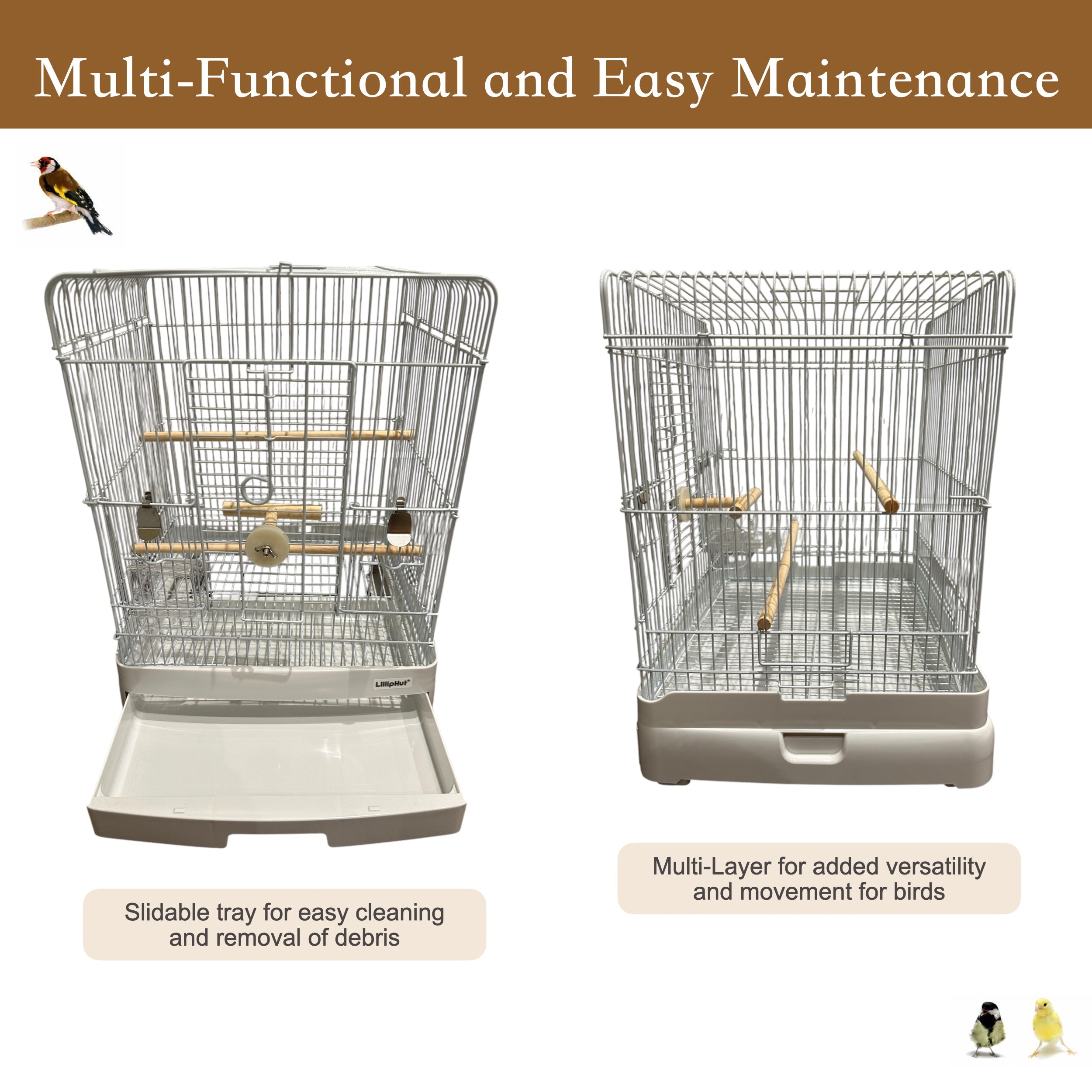 LillipHut Bird Cage 35 | Shop Brit | UK Pet Shop | Bird Homes