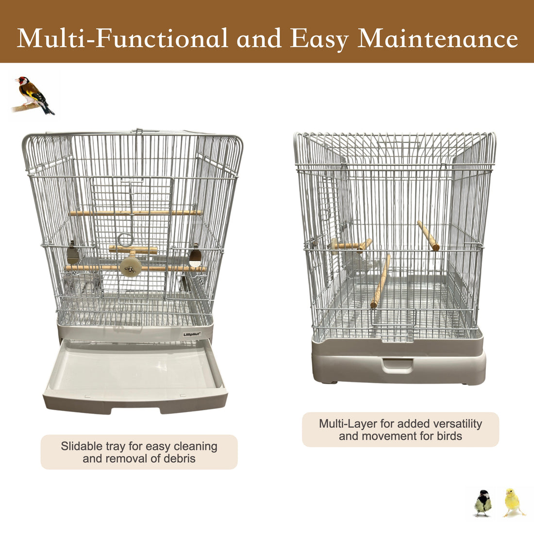 LillipHut Bird Cage 35 | Shop Brit | UK Pet Shop | Bird Homes