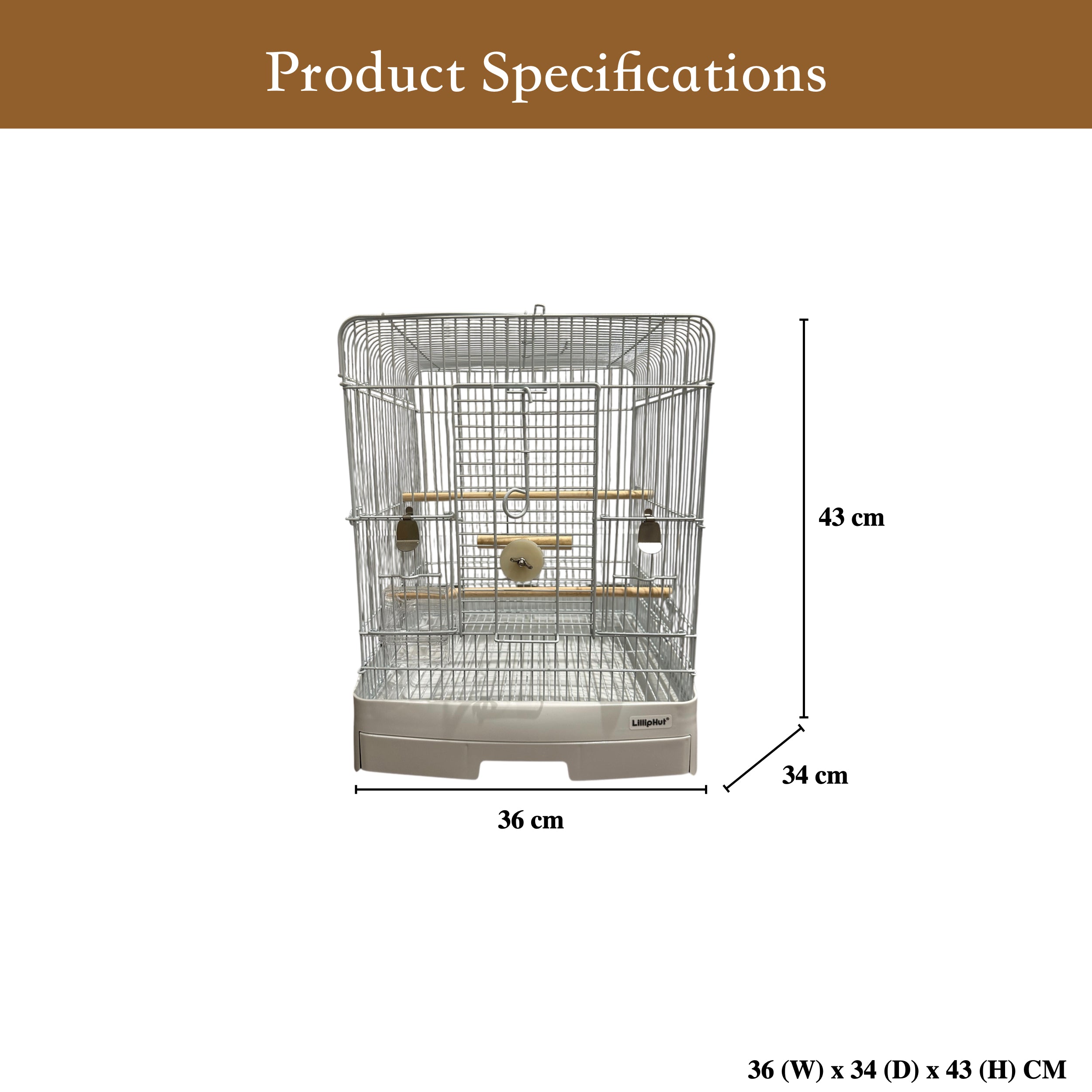 LillipHut Bird Cage 35 | Shop Brit | UK Pet Shop | Bird Homes
